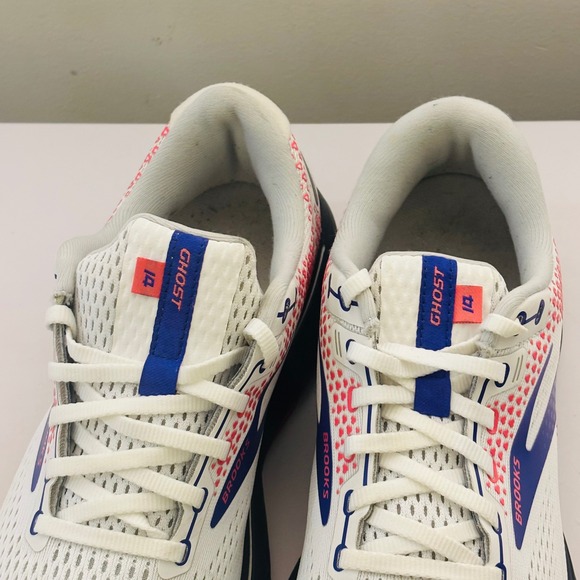 Brooks Ghost 14 Women's Running Shoes - White/Purple/Coral - Sz 10 - Picture 6 of 8